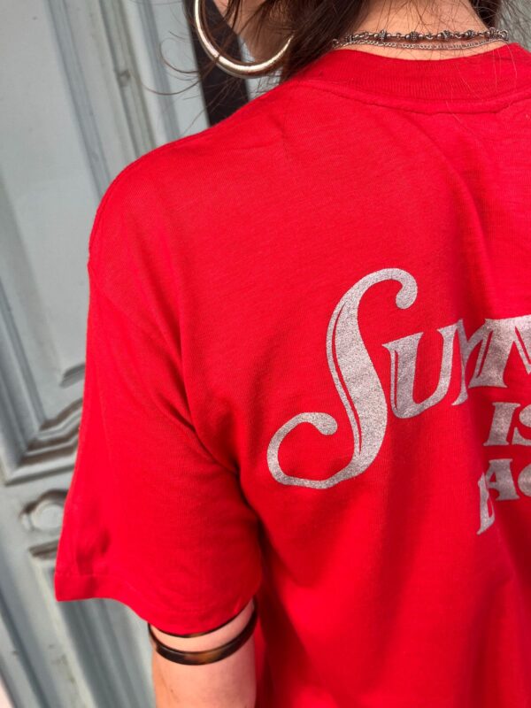 DEADSTOCK DONNA SUMMER METALLIC SILVER 1981 SUMMER IS BACK TOUR MERCH TSHIRT