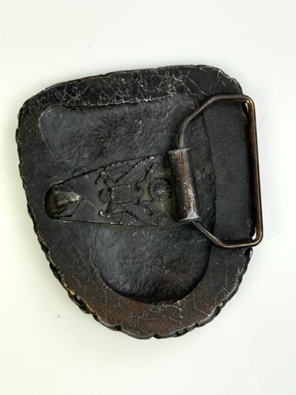HEAVY DARK OXIDIZED BRONZE GREEK GOD PROFILE BELT BUCKLE