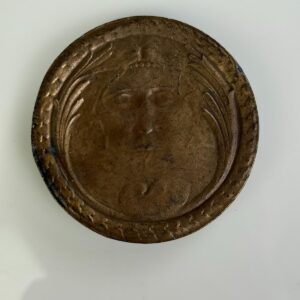 Photo detail:RARE! CIRCULAR JESUS DEMONIC HEAVY BRONZE BELT BUCKLE