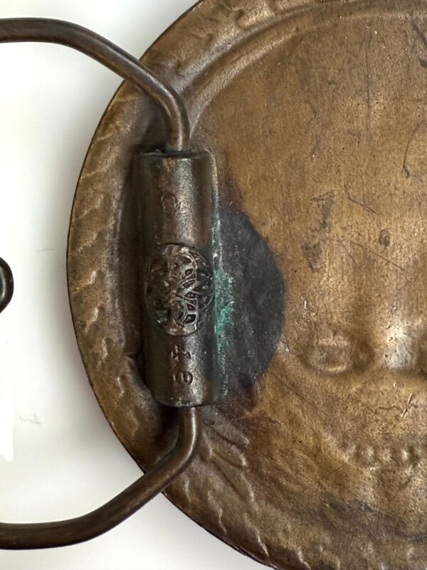 RARE! CIRCULAR JESUS DEMONIC HEAVY BRONZE BELT BUCKLE
