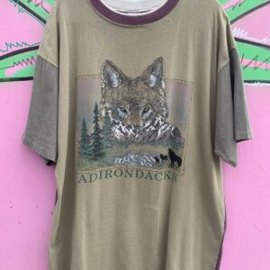 Photo detail:WOLVES FOREST SCENE ADIRONDACKS COLORBLOCK T-SHIRT