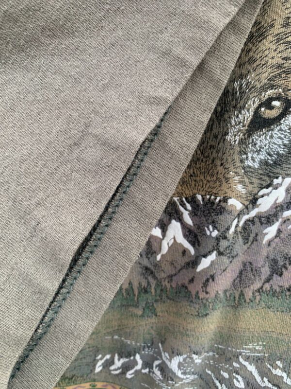 WOLVES FOREST SCENE ADIRONDACKS COLORBLOCK T-SHIRT