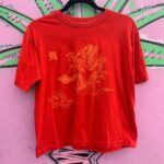 JAPANESE DRAGON GRAPHIC BOXY SINGLE STITCH T-SHIRT