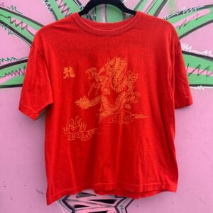 Photo detail:JAPANESE DRAGON GRAPHIC BOXY SINGLE STITCH T-SHIRT