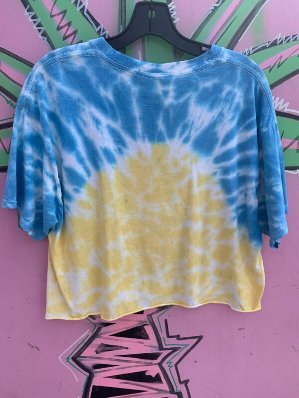 FUN! CROPPED TIE DYE POISON SKULL GRAPHIC REPOP TSHIRT