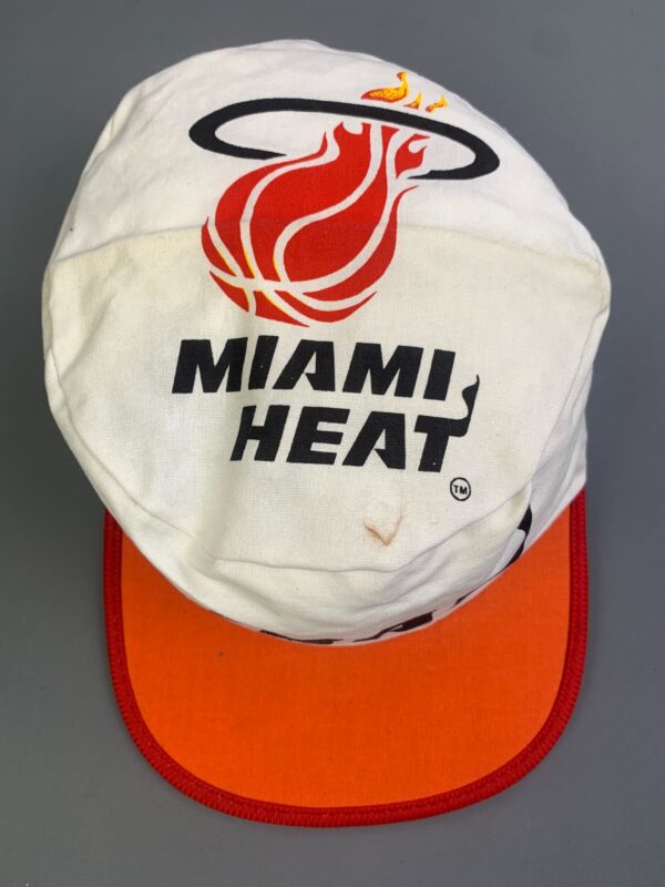 *AS-IS* 1990S DEADSTOCK MIAMI HEAT ALLOVER PRINT PAINTERS CAP