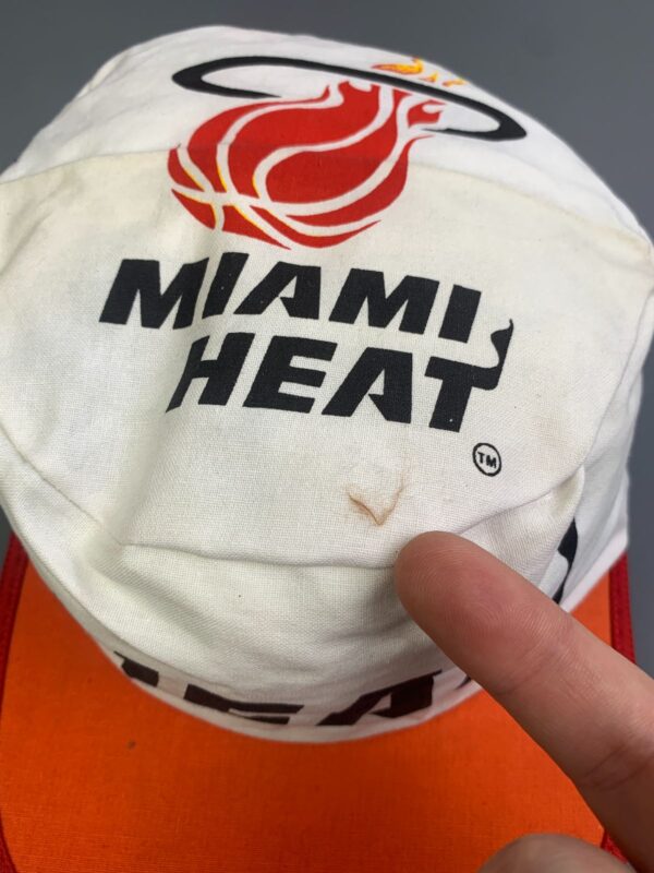 *AS-IS* 1990S DEADSTOCK MIAMI HEAT ALLOVER PRINT PAINTERS CAP