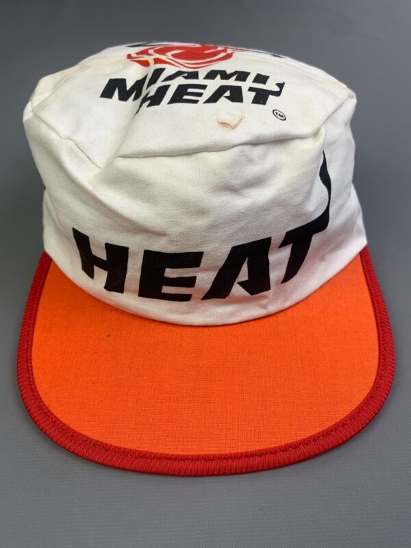 *AS-IS* 1990S DEADSTOCK MIAMI HEAT ALLOVER PRINT PAINTERS CAP