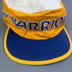 Photo detail:*AS-IS* RAD! 1990S DEADSTOCK GOLDEN STATE WARRIORS  ALLOVER PRINT PAINTERS CAP