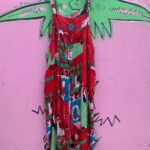 ABSTRACT PRINT STYLE SUPER THIN COTTON OVERALLS