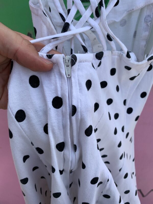 *AS-IS* 1980S-90S ADORABLE! POLKA DOT PRINT STRAPPY MINI ROMPER