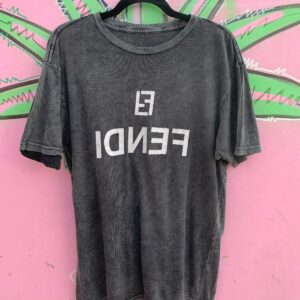 Photo detail:BOOTLEG REVERSE FENDI GRAPHIC MINERAL WASH T-SHIRT