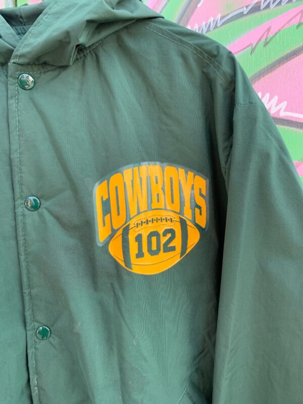 COWBOYS FOOTBALL HOODED BUTTON UP JACKET