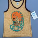 EARLY Y2K DEADSTOCK! CALIFORNIA MUSHROOM GIRL TERRY CLOTH RINGER TANK TOP