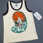 EARLY Y2K DEADSTOCK! CALIFORNIA MUSHROOM GIRL TERRY CLOTH RINGER TANK TOP