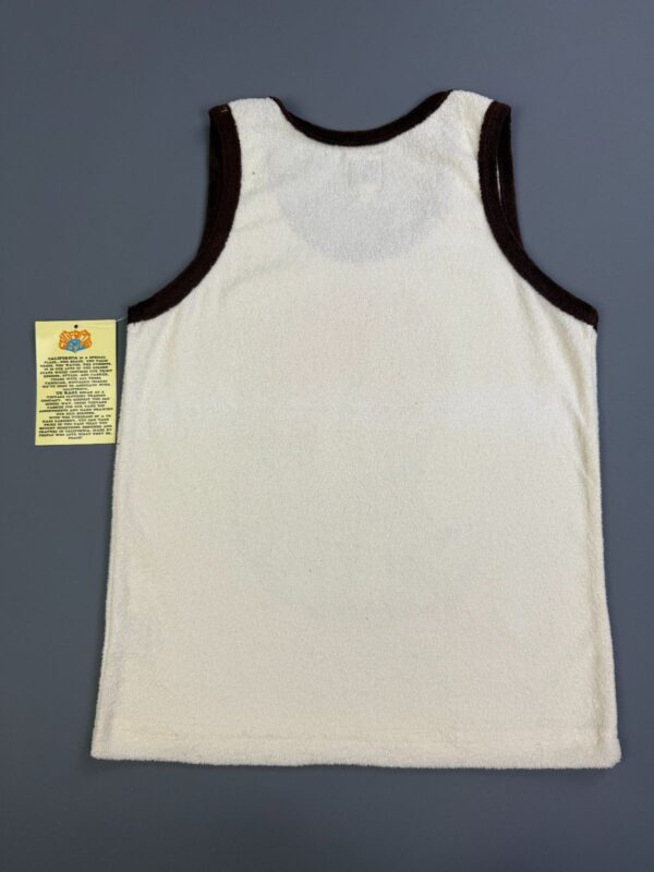 EARLY Y2K DEADSTOCK! CALIFORNIA MUSHROOM GIRL TERRY CLOTH RINGER TANK TOP