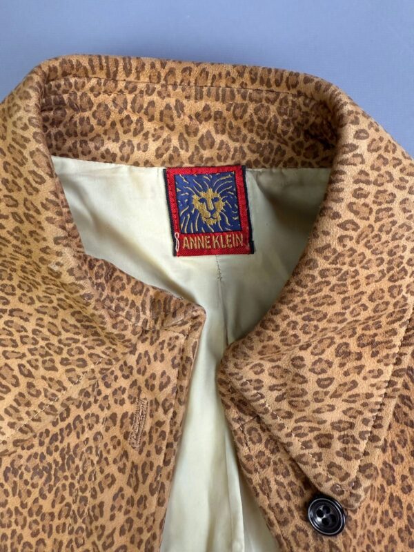 *AS-IS* SWEET! 1980S-90S MINI LEOPARD PRINT BRUSHED SUEDE LEATHER JACKET