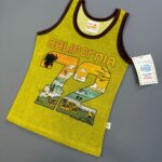 TERRY CLOTH CALIFORNIA 72 GRAPHIC RINGER TANK | EARLY Y2K DEADSTOCK NWT