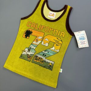 Photo detail:TERRY CLOTH CALIFORNIA 72 GRAPHIC RINGER TANK | EARLY Y2K DEADSTOCK NWT