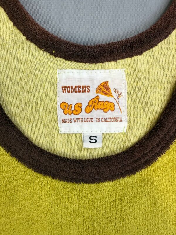 TERRY CLOTH CALIFORNIA 72 GRAPHIC RINGER TANK | EARLY Y2K DEADSTOCK NWT