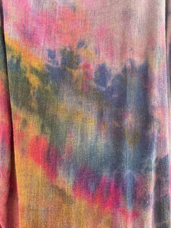CUTE! LINEN TIEDYE FULL FRONT ZIPPER MINI DRESS