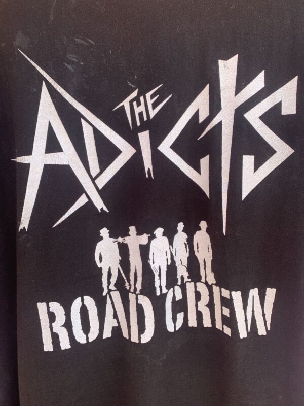AS-IS THE ADICTS ROAD CREW ROADIE BAND T-SHIRT