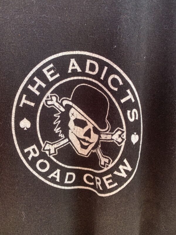 AS-IS THE ADICTS ROAD CREW ROADIE BAND T-SHIRT
