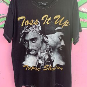 Photo detail:TUPAC TOSS IT UP GLITTER T-SHIRT