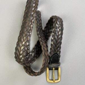 Photo detail:CLASSIC BRAIDED LEATHER BELT BRASS HARDWARE