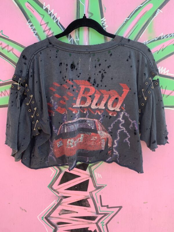 DISTRESSED NASCAR FOLLOW THE LEADER REPURPOSED T-SHIRT