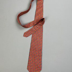 Photo detail:GORGEOUS CLASSIC GILDED TRELLIS PRINT WIDE CUT SILK TIE