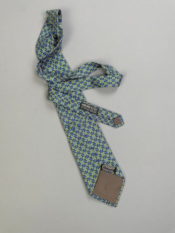 BEAUTIFUL 1990S ATOMIC WOVEN STAR PRINT WIDE CUT SILK TIE