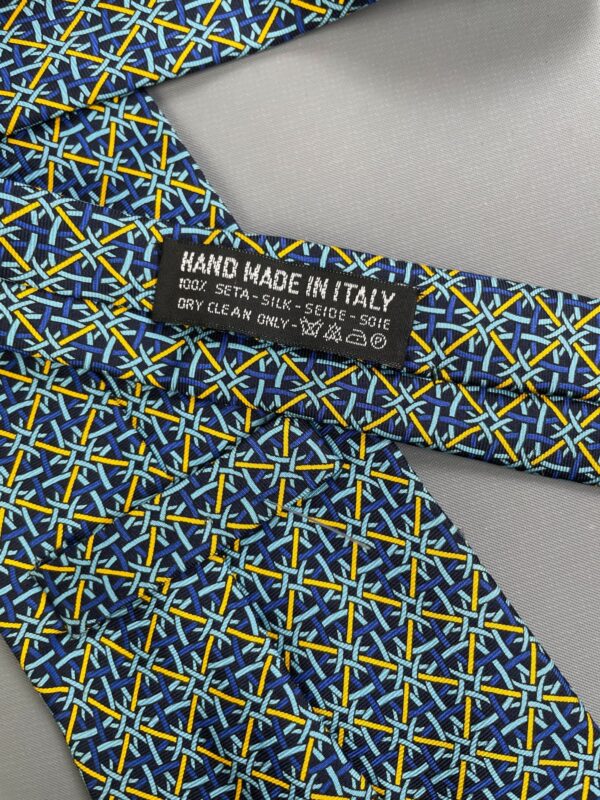 BEAUTIFUL 1990S ATOMIC WOVEN STAR PRINT WIDE CUT SILK TIE