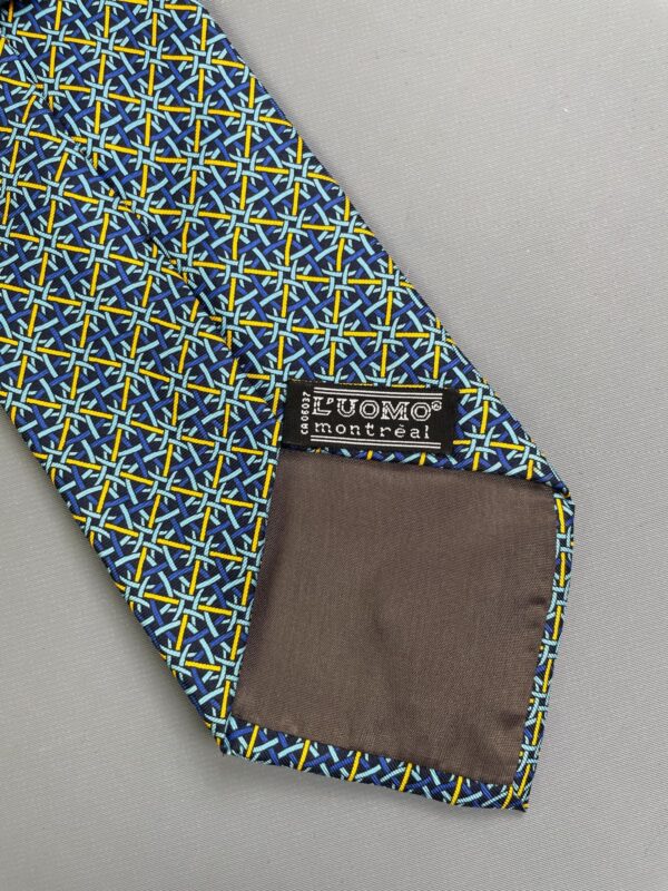 BEAUTIFUL 1990S ATOMIC WOVEN STAR PRINT WIDE CUT SILK TIE