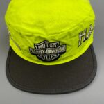 1980S NEON HARLEY DAVIDSON PAINTERS HAT CAP BAR AND SHIELD MADE IN USA