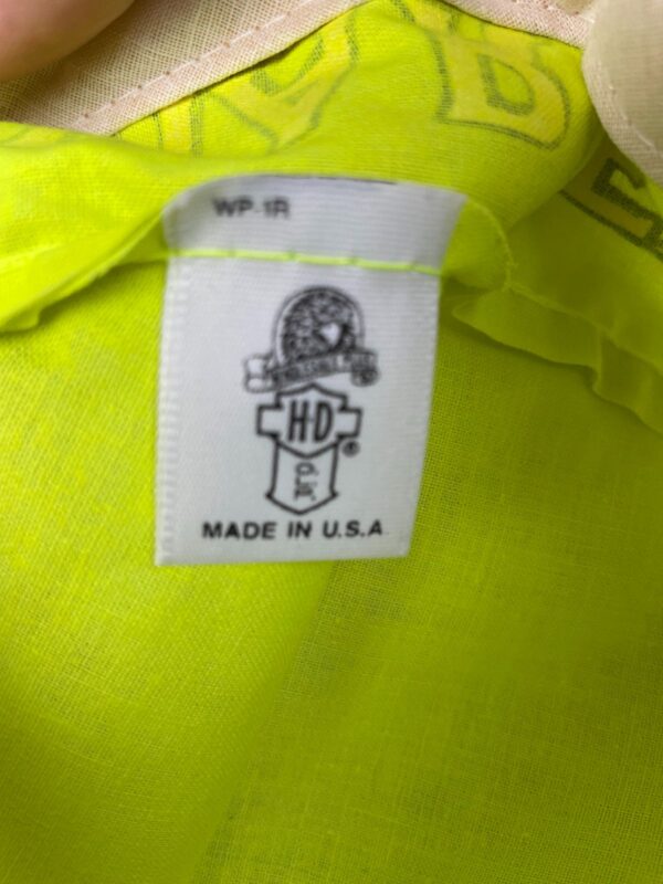 1980S NEON HARLEY DAVIDSON PAINTERS HAT CAP BAR AND SHIELD MADE IN USA