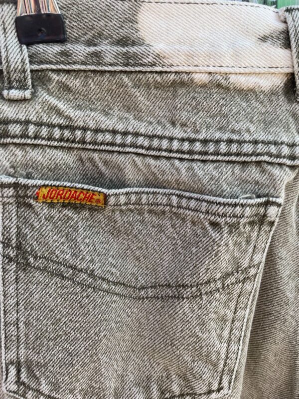 *AS-IS* 1980S FADED OLIVE HIGH WAIST TAPERED DENIM JEANS