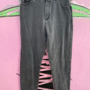 Photo detail:1980S FADED BLACK HIGH WAIST DENIM MOM JEANS