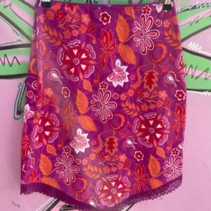 Photo detail:Y2K PSYCHEDLIC FLORAL LACE TRIM SKIRT