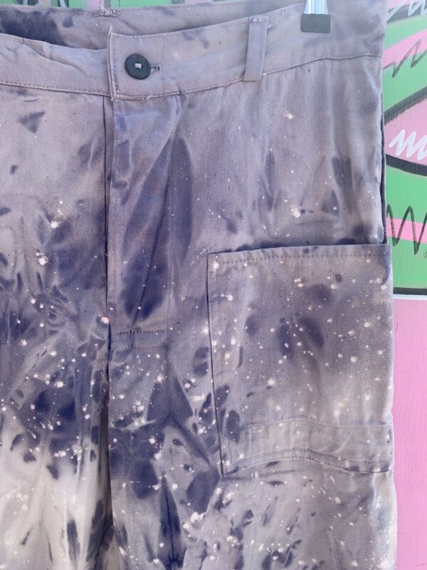 WORKWEAR PANTS BLUE BLEACH SPLATTER