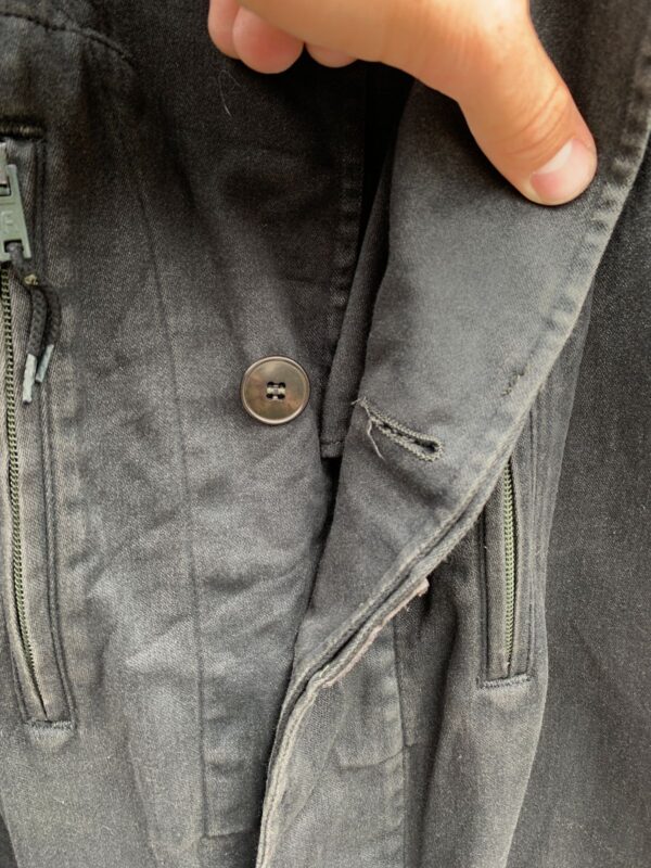 NICE! OVER-DYED 1984 FRENCH MILITARY FIELD JACKET - HERRINGBONE TWILL