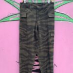 *ARTIST MADE* TIGER STRIPE MILITARY TROUSERS, DOUBLE SIDE CARGO POCKETS