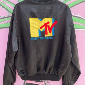 Photo detail:AS-IS EMBROIDERED MTV BUTTON UP ACETATE JACKET