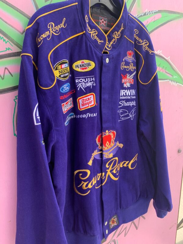 NASCAR CROWN ROYAL #26 JAMIE MCMURRAY BUTTON UP RACING JACKET