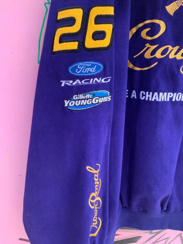 NASCAR CROWN ROYAL #26 JAMIE MCMURRAY BUTTON UP RACING JACKET