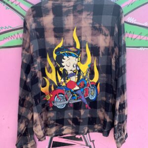 Photo detail:BETTY BOOP! BLEACHED BUFFALO PLAID FLANNEL