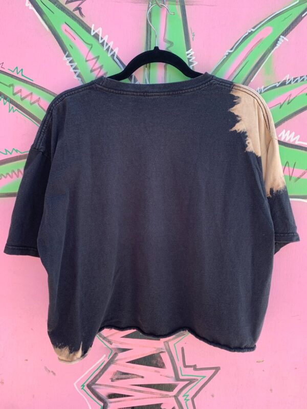 CROPPED AALIYAH TSHIRT, BLEACH MARKINGS