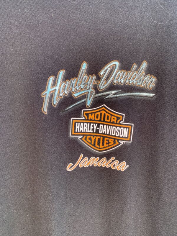DEADSTOCK 1990S Y2K HARLEY DAVIDSON JAMAICA PALM TREE GRAPHIC T-SHIRT