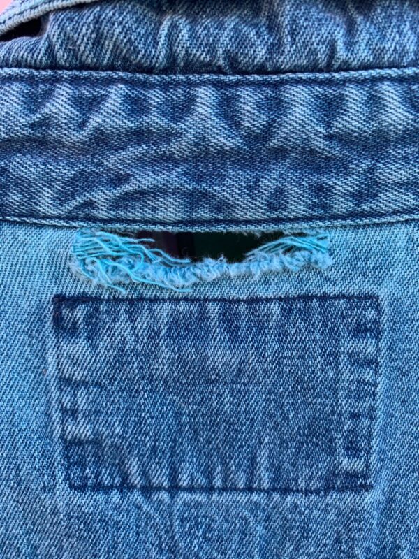1990S TEAL OVER-DYED LEVIS DENIM SHIRT