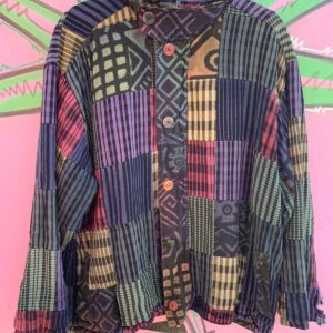 Photo detail:*AS-IS* MADRAS PATCHWORK GUATEMALAN STYLE JACKET